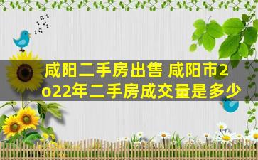 咸阳二手房* 咸阳市2o22年二手房成交量是多少